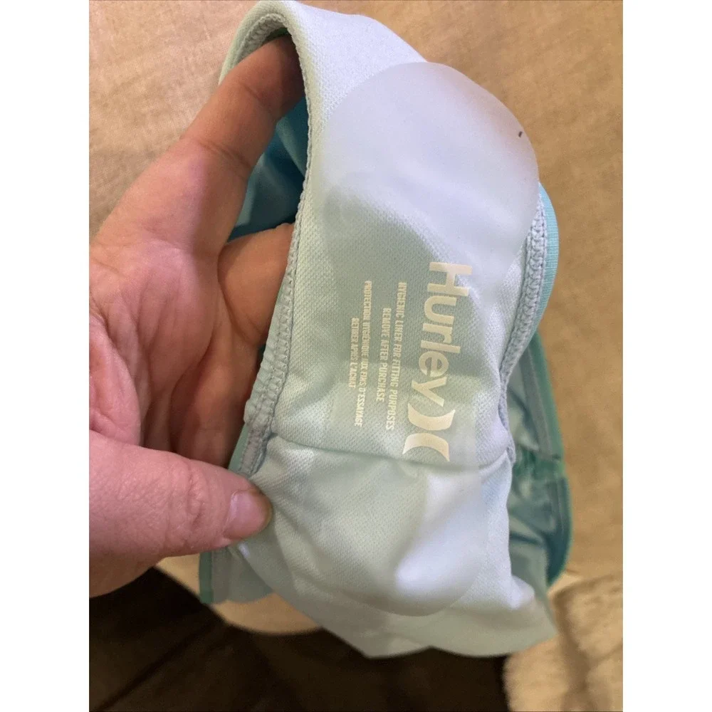 Hurley 2-piece Girls Size 12 Swim Set Bikini Tank Turquoise & Light Blue NWT